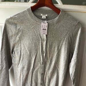 NWT J Crew gray cardigan size M